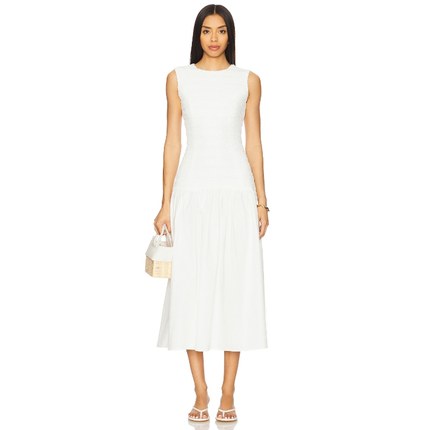 ELLIATT FIFI 中长款连衣裙 象牙白REVOLVE新款