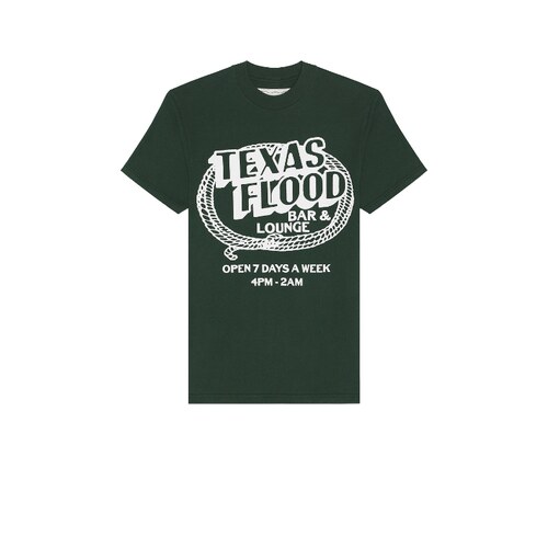 ONE OF THESE DAYS TEXAS FLOOD T恤 深绿色REVOLVE小众新款