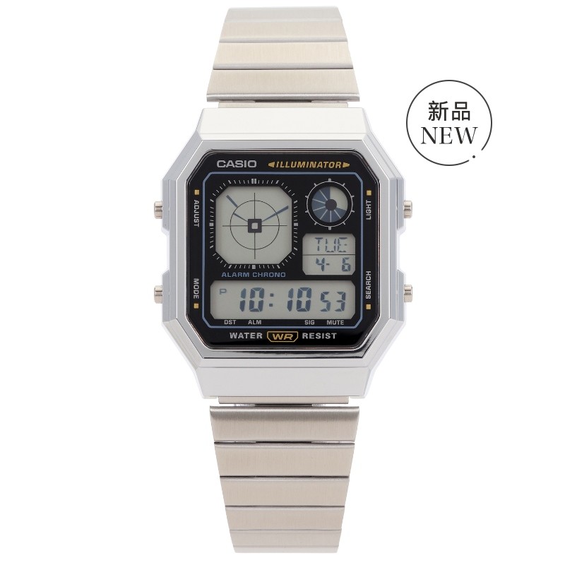 Casio 卡西欧 A130 手表 金属银色REVOLVE小众新款