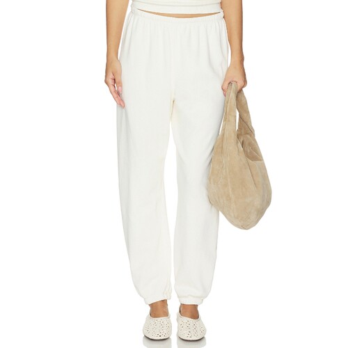perfectwhitetee米白色裤装休闲宽松高腰休闲裤夏季新品REVOLVE