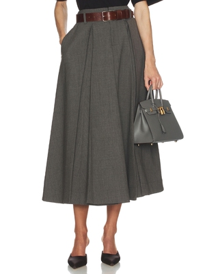 Helsa WOOL BLEND PLEATED 半身裙 revolve小众新款
