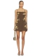 revolve小众新款 HEMANT 棕色 DRESS 裙子 AND NANDITA