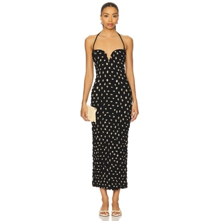 Nanushka HAYLEN 连衣裙女 黑色、白色REVOLVE小众新款