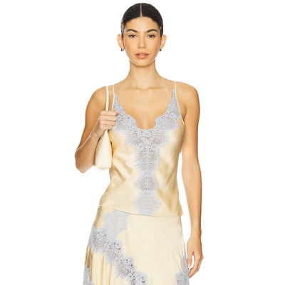 L'Academie CAMI 上装 黄色 y2k辣妹风REVOLVE小众新款