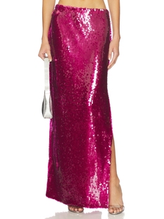 Mother of All MELA SEQUINS 半身裙 revolve小众新款 桃紅色