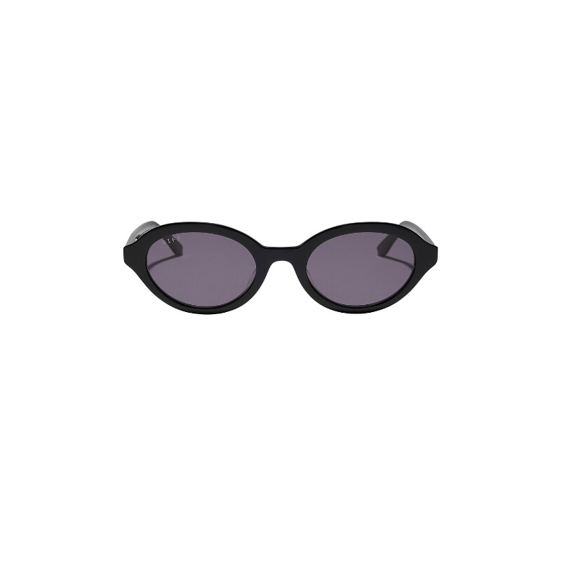 DIFF EYEWEAR黑色太阳眼镜椭圆框窄框复古风秋冬新品REVOLVE
