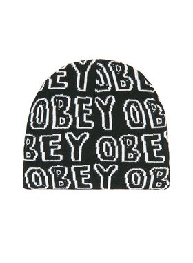 Obey OBEY 针织毛线帽 黑色REVOLVE小众新款