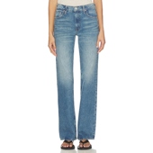 复古风REVOLVE小众新款 MOTHER 蓝色 美式 REIFLER 牛仔裤