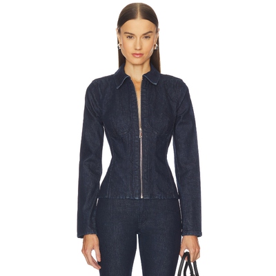 [春季新品]GRLFRND深蓝色夹克美式休闲风百搭外套REVOLVE