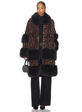 Adrienne Landau SUZIE 大衣 棕色 老钱风REVOLVE小众新款