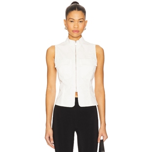 y2k辣妹风REVOLVE小众新款 EAVES 白色 上装 AVEN