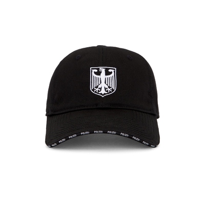 VETEMENTS POLIZEI 鸭舌帽 黑色REVOLVE小众新款