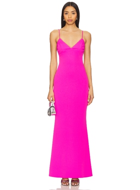 [春季新品]Katie May VIVIAN 长裙 紫红色REVOLVE小众