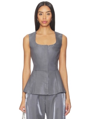 Amanda Uprichard MASON 上装 revolve小众新款 暗蓝灰色