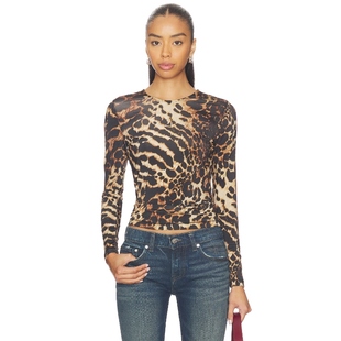 ALLSAINTS KATLYN 上装 棕色 y2k辣妹风REVOLVE小众新款