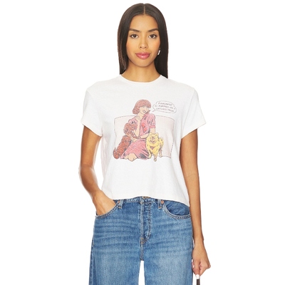 [冬季内搭]RE/DONE PUPPIES 50S T恤 白色辣妹风 REVOLVE小众新款