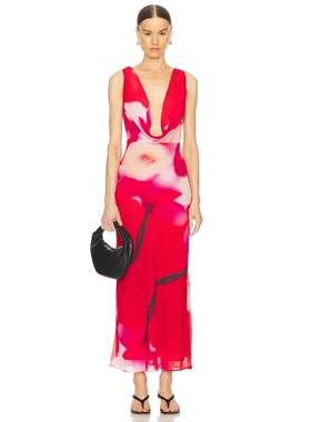 SAU LEE KATYA 裙子红色REVOLVE小众新款