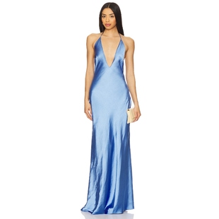 蓝色礼服裙REVOLVE小众新款 长裙 HONOR MISHA