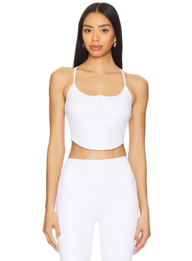 BEACH RIOT JOELLE 上装 白色 运动复古风REVOLVE小众