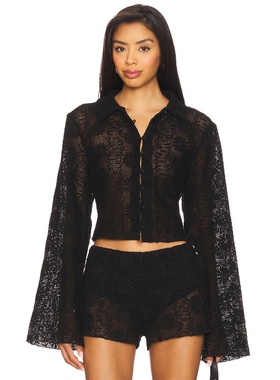 [春季新品]LIONESS BABYDOLL 上装 黑色REVOLVE小众