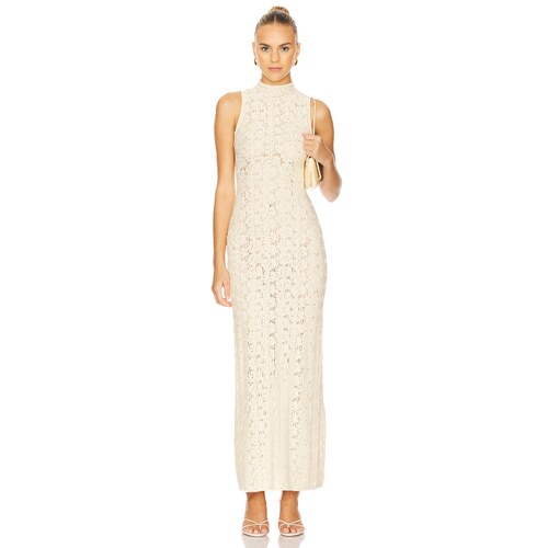 House of Harlow 1960 CLAUDINA 长裙象牙白REVOLVE新款