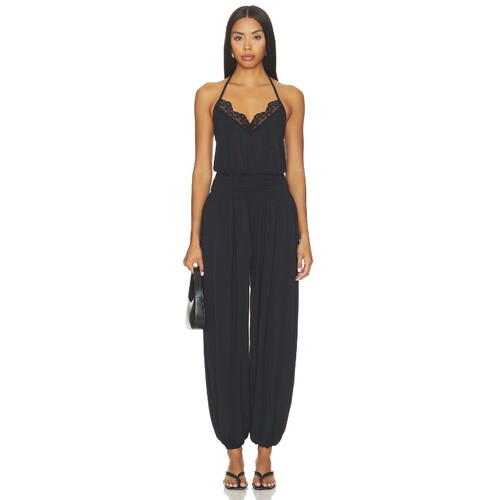 Lovers and Friends黑色连衫裤挂脖通勤风秋冬新品无袖REVOLVE