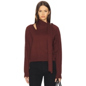 春节穿搭 羊毛衫 ASTR the Label毛衣酒红色设计感长袖 季 保暖