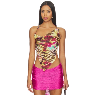 [春季新品]Jaded London扎染挂脖三角巾吊带不规则露腰REVOLVE