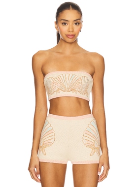 [春季新品]retrofete JANNA 针织上装棕黄色辣妹风REVOLVE新款