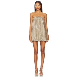 Show 新品 Your 连衣裙金属金色REVOLVE小众 Mumu 冬季