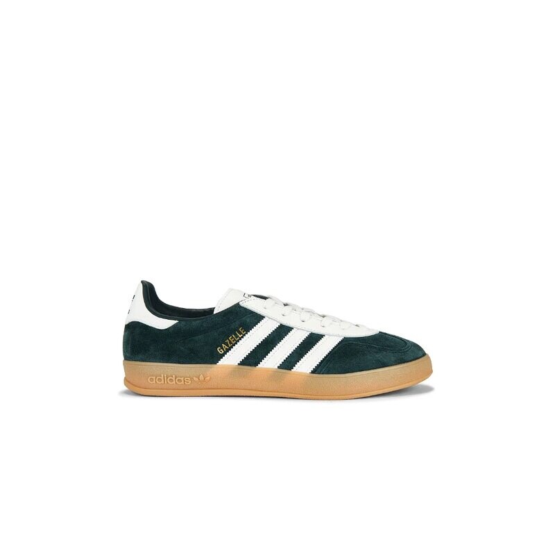 adidas Originals墨绿运动鞋麂皮平底日常百搭系带REVOLVE
