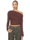 SNDYS 巧克力色 revolve小众新款 REENA 针织上装