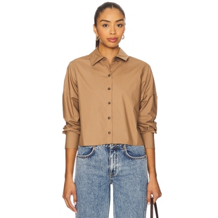 y2k辣妹风REVOLVE小众新款 HEVRON 干邑白兰地色 上装 AMITA