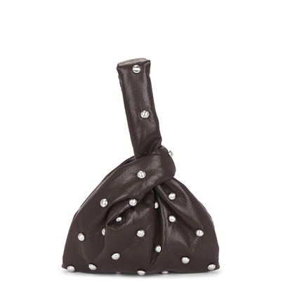 Nanushka JEN 手拿包 Chocolate,Metallic SilverREVOLVE小众新款