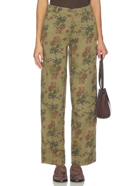 [冬季新品]Damson Madder DREW 牛仔裤橄榄色美式复古风REVOLVE