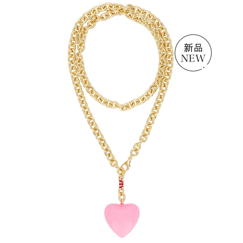Roxanne Assoulin HAPPY HEART 项链 金属金色REVOLVE小众新款
