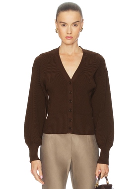 [春季新品]L'Academie MONNIE 日常松弛感棕褐针织开衫季保暖