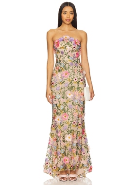 ELLIATT NYDIA 长裙 碎花礼服裙REVOLVE小众新款