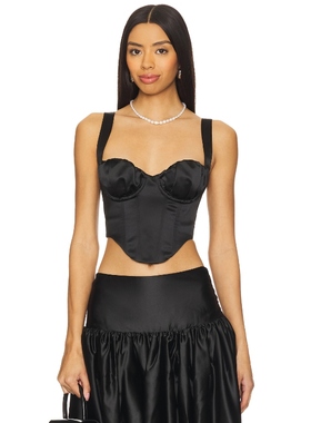 [冬季内搭]For Love & Lemons 爱柠檬 NELLY 上装黑色REVOLVE