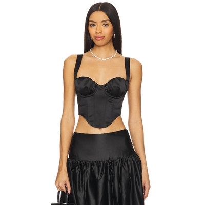 [冬季内搭]For Love & Lemons 爱柠檬 NELLY 上装黑色REVOLVE