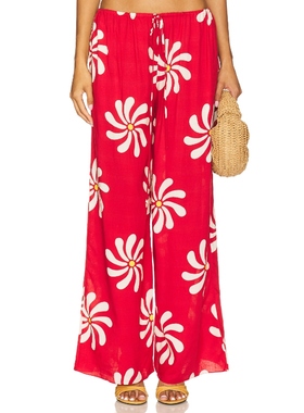 [冬季新品]Cala de la Cruz 长裤红色美式休闲风REVOLVE小众