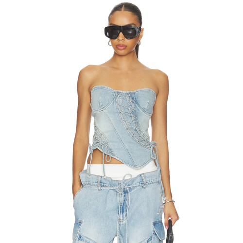 MARRKNULL ASYMMETRICAL LACE-UP 紧身衣 26早秋新品 revolve小众