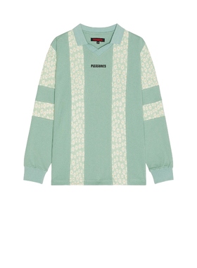 [冬季新品]Pleasures SOUNDS 橄榄球风POLO衫 绿色REVOLVE小众