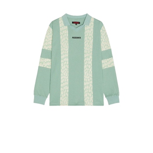 [春季新品]Pleasures SOUNDS 橄榄球风POLO衫 绿色REVOLVE小众