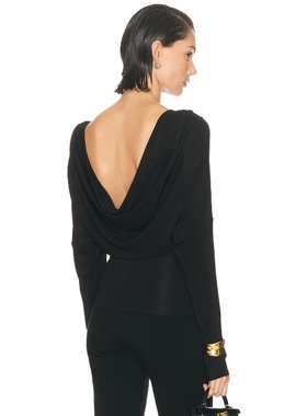 L'Academie KIRI 上装黑色简约内搭针织衫上衣REVOLVE小众新