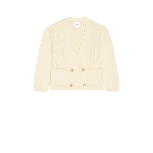 Found DOUBLE BREASTED CABLE KNIT 开衫 奶油色 REVOLVE小众新款