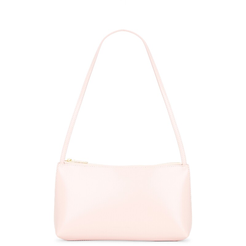 Mansur Gavriel粉色皮革单肩包简约早秋拉链通勤手提包REVOLVE