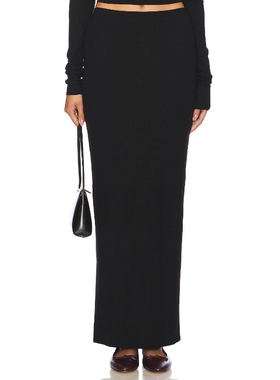 [冬季新品]Eterne EMMA 长款针织半身裙 黑色REVOLVE小众新款
