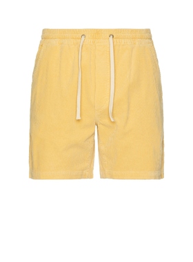 Marine Layer SATURDAY 短裤 黄色运动复古风REVOLVE新款