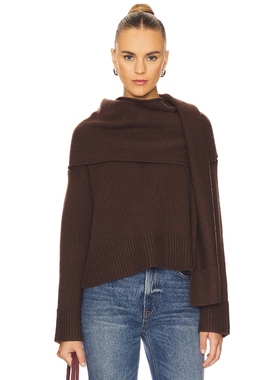 [冬季新品]SIMKHAI ELSON 围巾毛衣 巧克力色REVOLVE小众